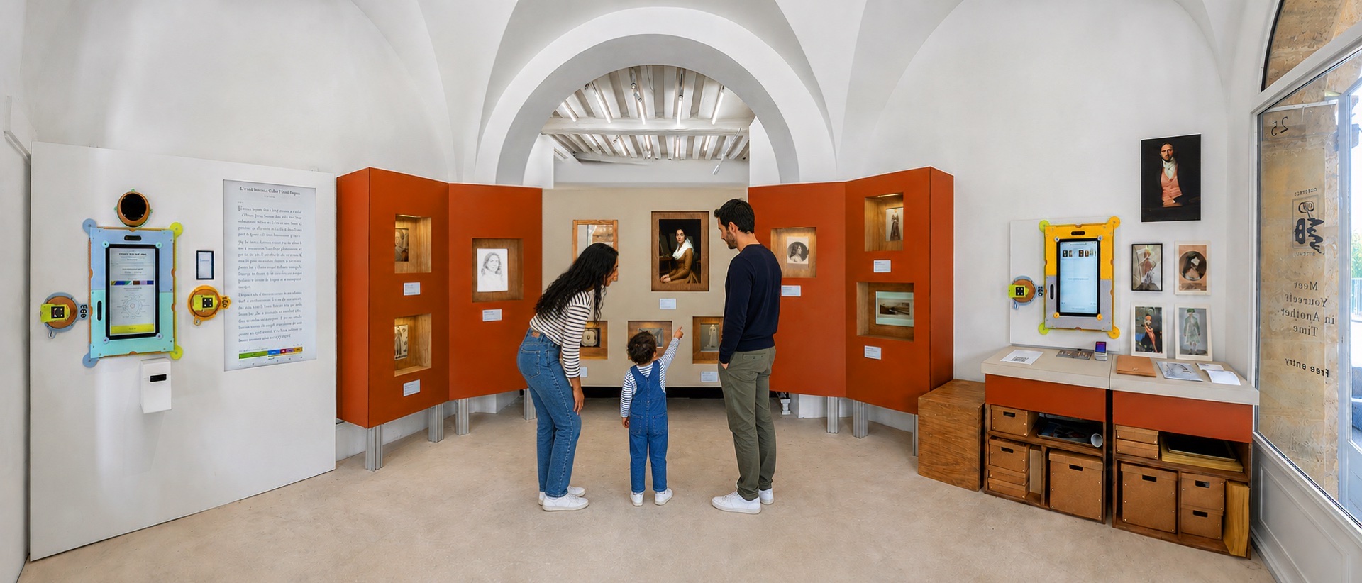 Inside a Portrait Bureau gallery room