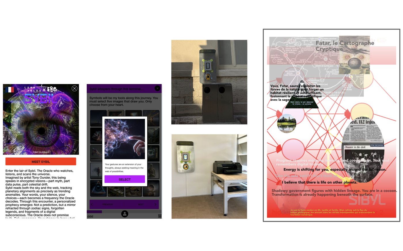 An EBB project on the phone, and its printed posters